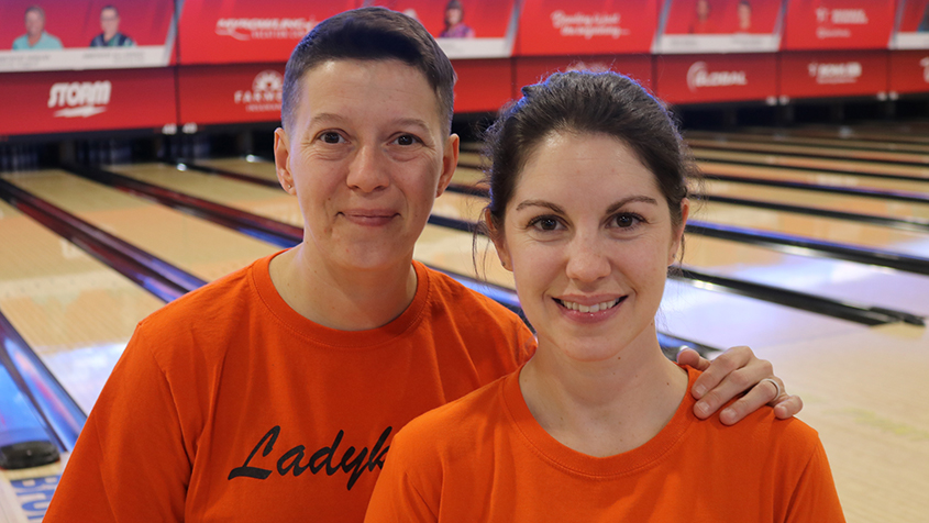 Tracy Fisher and Courtney Briggs at the 2023 USBC Women's Championships